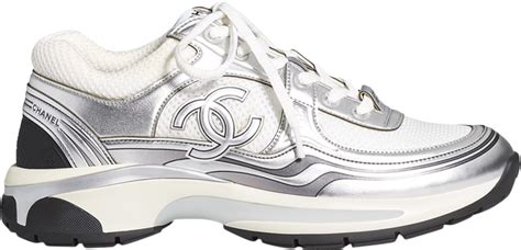 silver and white chanel sneakers|chanel sneakers sale.